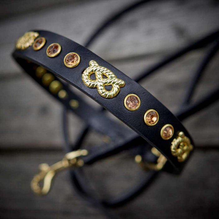 Pretzelicious Puppy Collar & Lead Set | Slade Czech Pretzelicious Puppy Collar & Lead Set | Slade Czech
