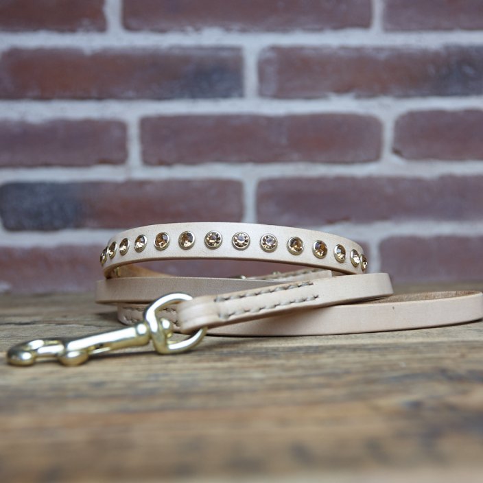 Swarovski Puppy Collar and Lead Set Slade Czech Swarovski Puppy Collar and Lead Set Slade Czech
