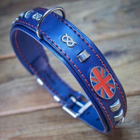 Double-Layer Leather Collar for Strong Staffordshire Bull Terriers