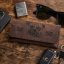Leather Glasses Case with Staffbull Motif