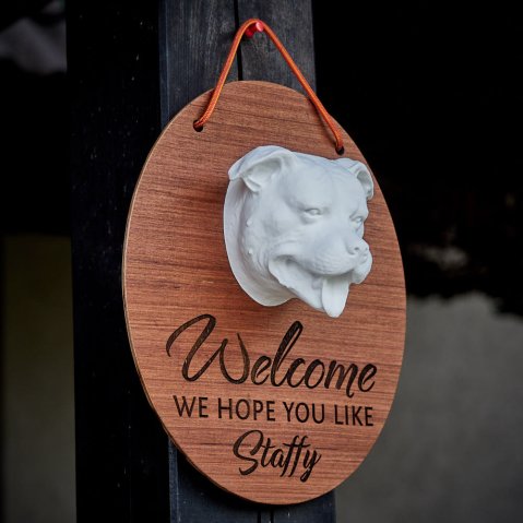 3D Staffy Head from Another Galaxy: Original Decoration for Your Home