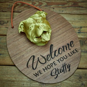3D Staffy Head from Another Galaxy: Original Decoration for Your Home
