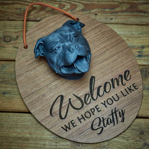 3D Staffy Head from Another Galaxy: Original Decoration for Your Home