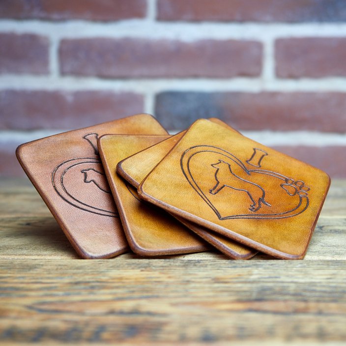 Leather Coasters Leather Coasters