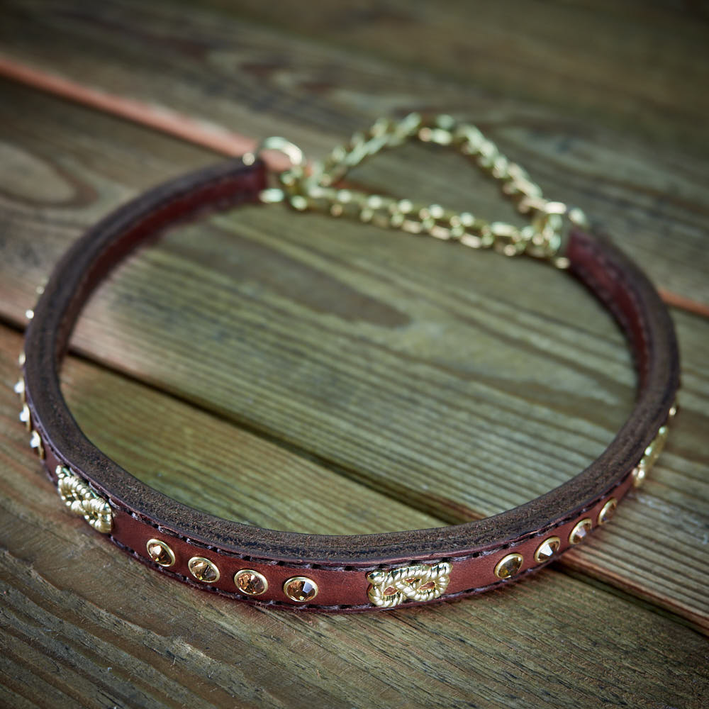 Show collar with chain Crystal Glam with Swarovski stones Slade Czech