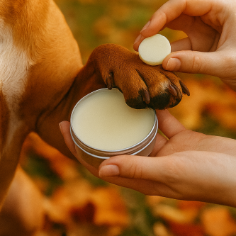 Paws in Action: autumn care for dog paws — no cracks, no salt