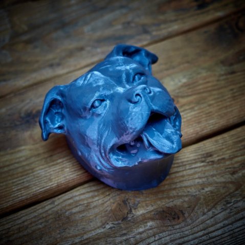 3D Staffy Head from Another Galaxy: Original Decoration for Your Home