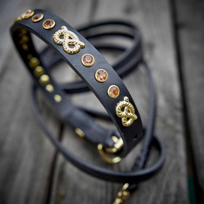 Pretzelicious Puppy Collar & Lead Set | Slade Czech Pretzelicious Puppy Collar & Lead Set | Slade Czech