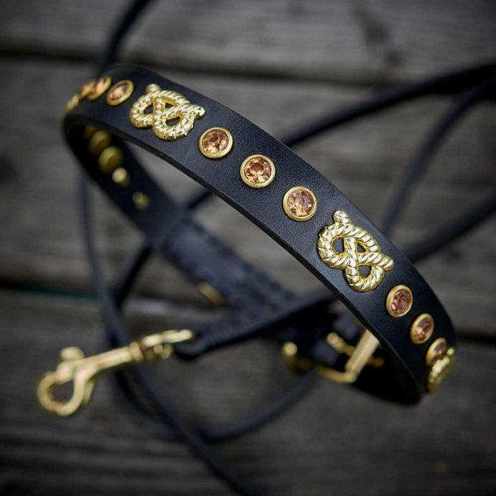 Pretzelicious Puppy Collar & Lead Set | Slade Czech Pretzelicious Puppy Collar & Lead Set | Slade Czech