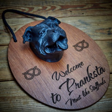 3D Staffy Head from Another Galaxy: Original Decoration for Your Home