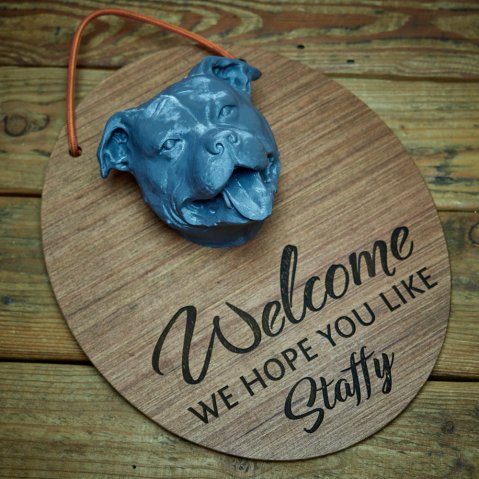 3D Staffy Head from Another Galaxy: Original Decoration for Your Home