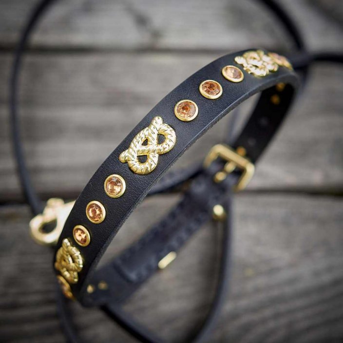 Pretzelicious Puppy Collar & Lead Set | Slade Czech Pretzelicious Puppy Collar & Lead Set | Slade Czech